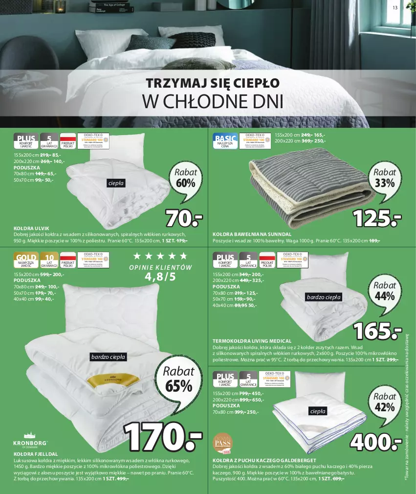 Gazetka promocyjna Jysk - Oferta tygodnia - ważna 14.12 do 26.12.2022 - strona 14 - produkty: Kołdra, Kołdra z puchu, Poduszka, Termokołdra, Waga