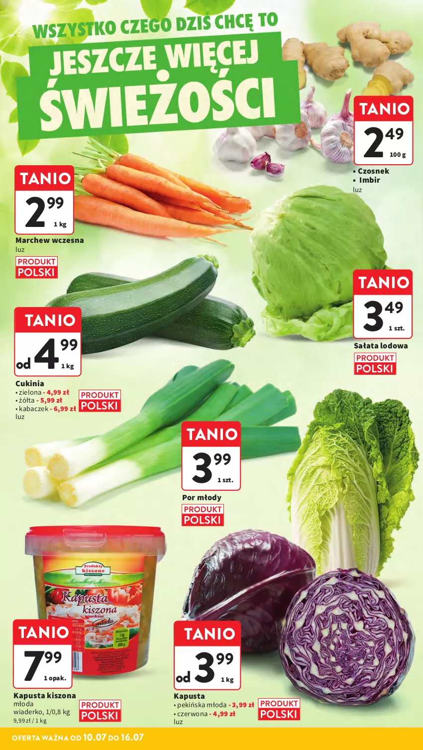 Gazetka promocyjna Intermarche - Gazetka promocyjna - ważna 10.07 do 16.07.2025 - strona 15 - produkty: Czosnek, Imbir, Por, Sałat, Sałata lodowa