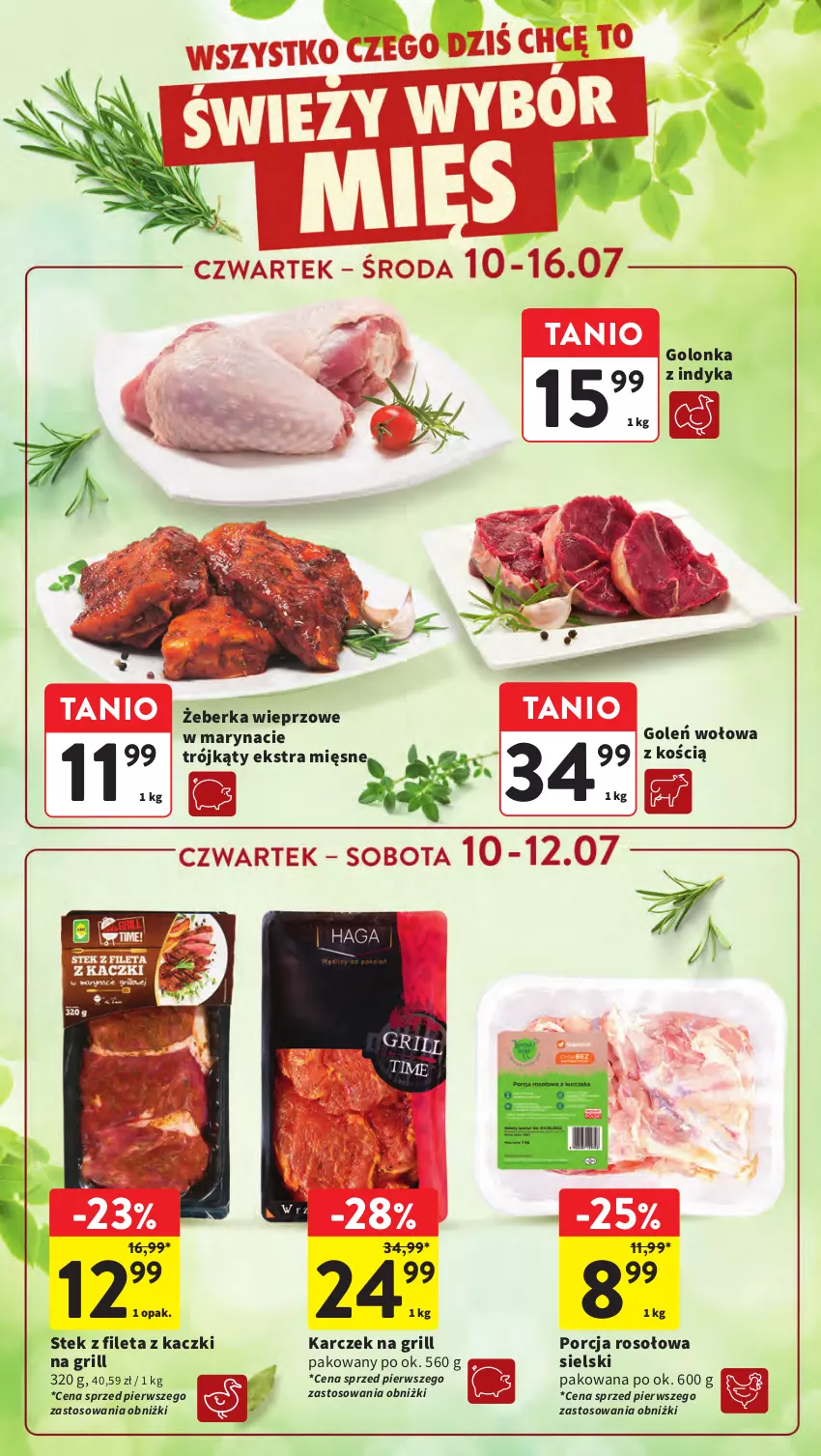 Gazetka promocyjna Intermarche - Gazetka promocyjna - ważna 10.07 do 16.07.2025 - strona 17 - produkty: Golonka z indyka, Grill, Por, Stek