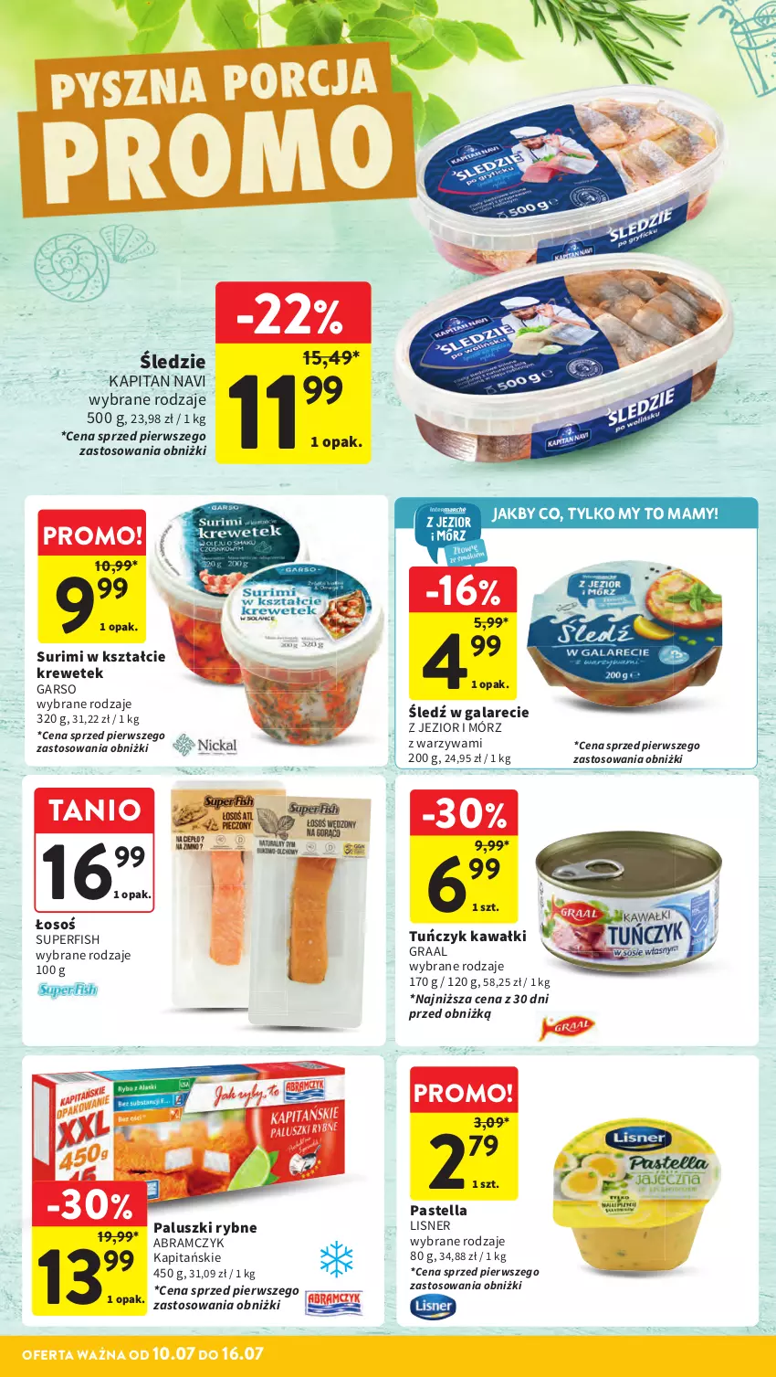 Gazetka promocyjna Intermarche - Gazetka promocyjna - ważna 10.07 do 16.07.2025 - strona 21 - produkty: Gala, Gra, Graal, Kawa, Lisner, Paluszki rybne, Pastella, Surimi, Tuńczyk, Warzywa