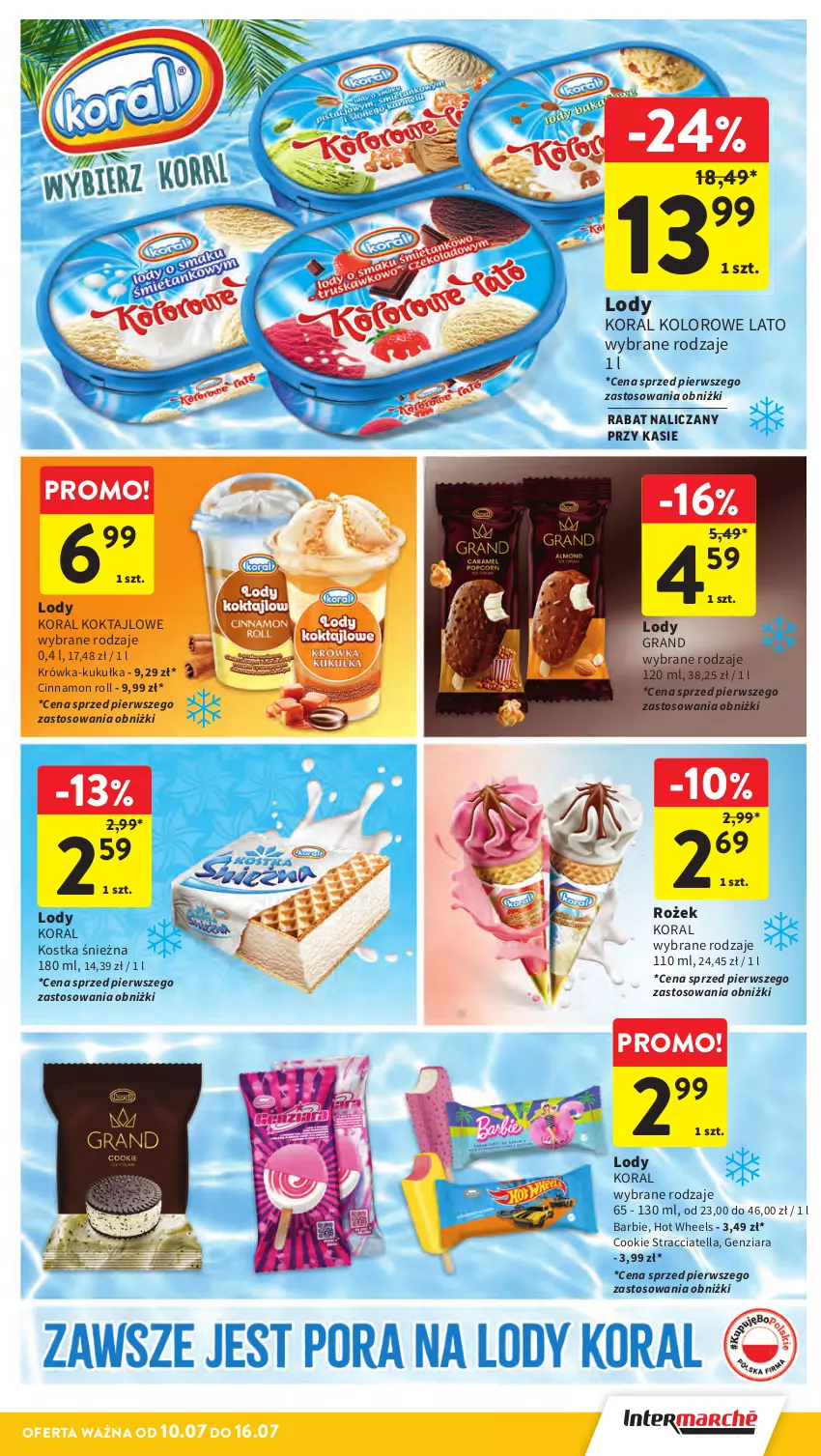 Gazetka promocyjna Intermarche - Gazetka promocyjna - ważna 10.07 do 16.07.2025 - strona 26 - produkty: Barbie, Gra, Hot Wheels, Lody