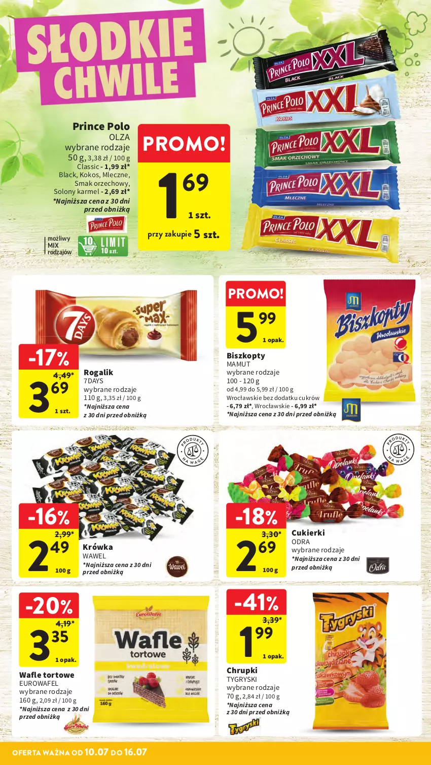 Gazetka promocyjna Intermarche - Gazetka promocyjna - ważna 10.07 do 16.07.2025 - strona 29 - produkty: Biszkopty, Chrupki, Cukier, Cukierki, Gry, Kokos, Lack, Prince Polo, Rogal, Wawel