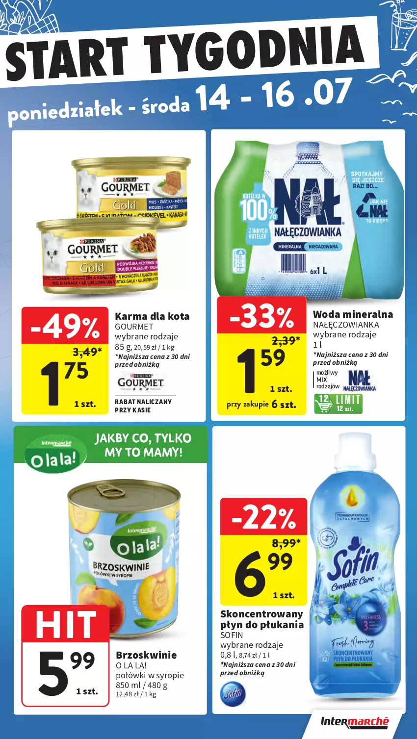 Gazetka promocyjna Intermarche - Gazetka promocyjna - ważna 10.07 do 16.07.2025 - strona 40 - produkty: Brzoskwinie, Nałęczowianka, Płyn do płukania, Syrop, Woda, Woda mineralna