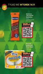 Gazetka promocyjna Delikatesy Centrum - Gazetka - ważna od 15.11 do 15.11.2023 - strona 5 - produkty: Papier, Tarczyński, Ręcznik, Rolki, Foxy, Kabanos
