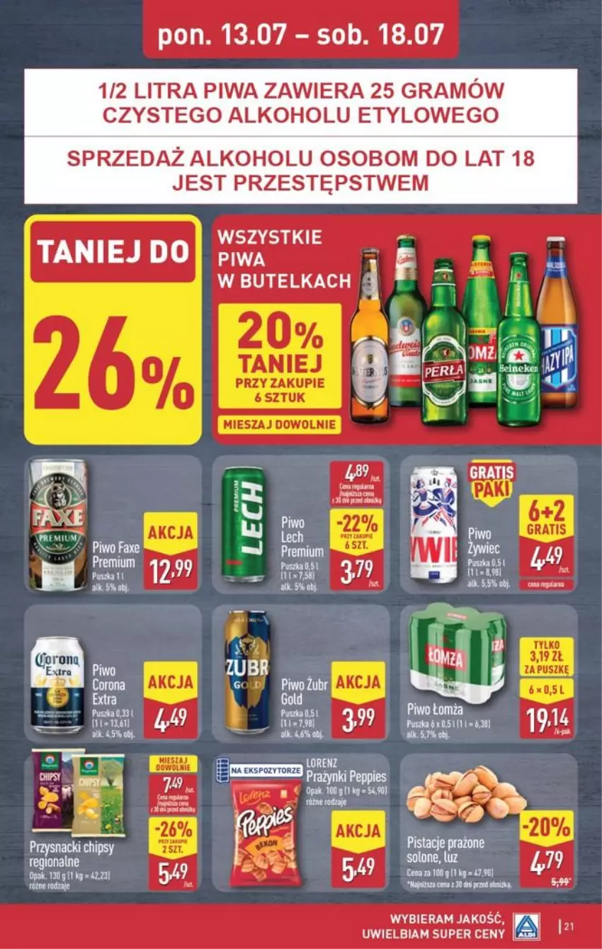 Gazetka promocyjna Aldi - Pełna oferta - ważna 13.07 do 18.07.2026 - strona 21 - produkty: Gra, LG, Piwa, Piwo