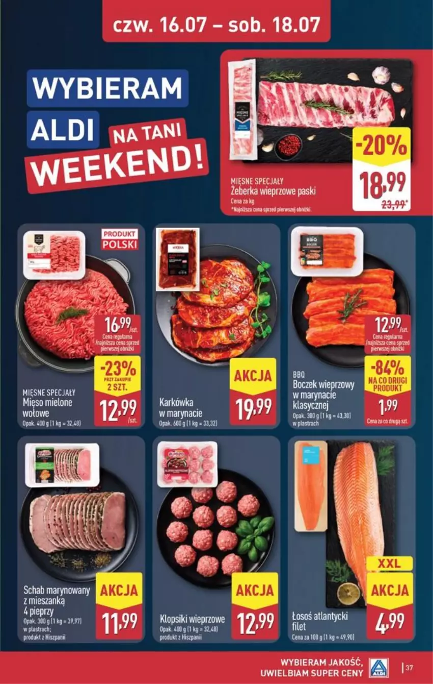 Gazetka promocyjna Aldi - Pełna oferta - ważna 13.07 do 18.07.2026 - strona 37 - produkty: Boczek, Boczek wieprzowy