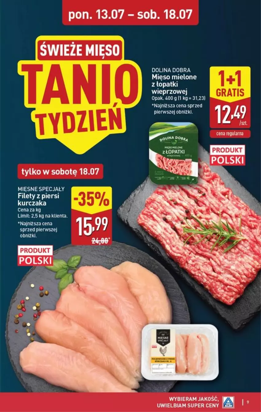 Gazetka promocyjna Aldi - Pełna oferta - ważna 13.07 do 18.07.2026 - strona 9 - produkty: Kurczak, Mięso, Mięso mielone