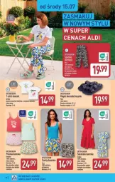 Gazetka promocyjna Aldi - Pełna oferta - Gazetka - ważna od 18.07 do 18.07.2026 - strona 30 - produkty: Klapki, Sok, Szorty, T-shirt, Tarka, Wełna, Moda, Sukienka, Piżama, LG, Fa