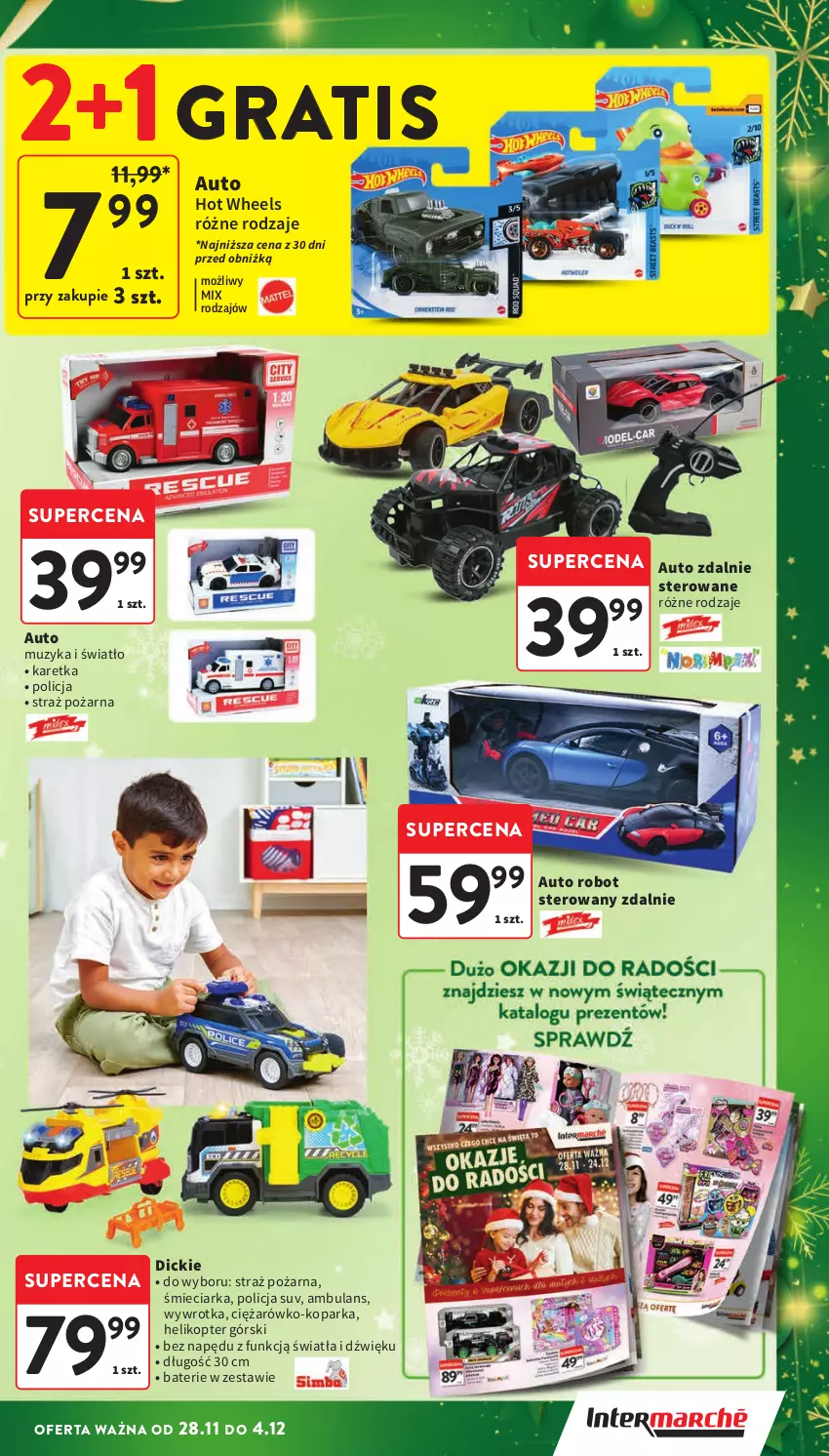 Gazetka promocyjna Intermarche - ważna 28.11 do 04.12.2024 - strona 13 - produkty: Gra, Helikopter, Hot Wheels, Parka, Robot, Straż pożarna, Wywrotka