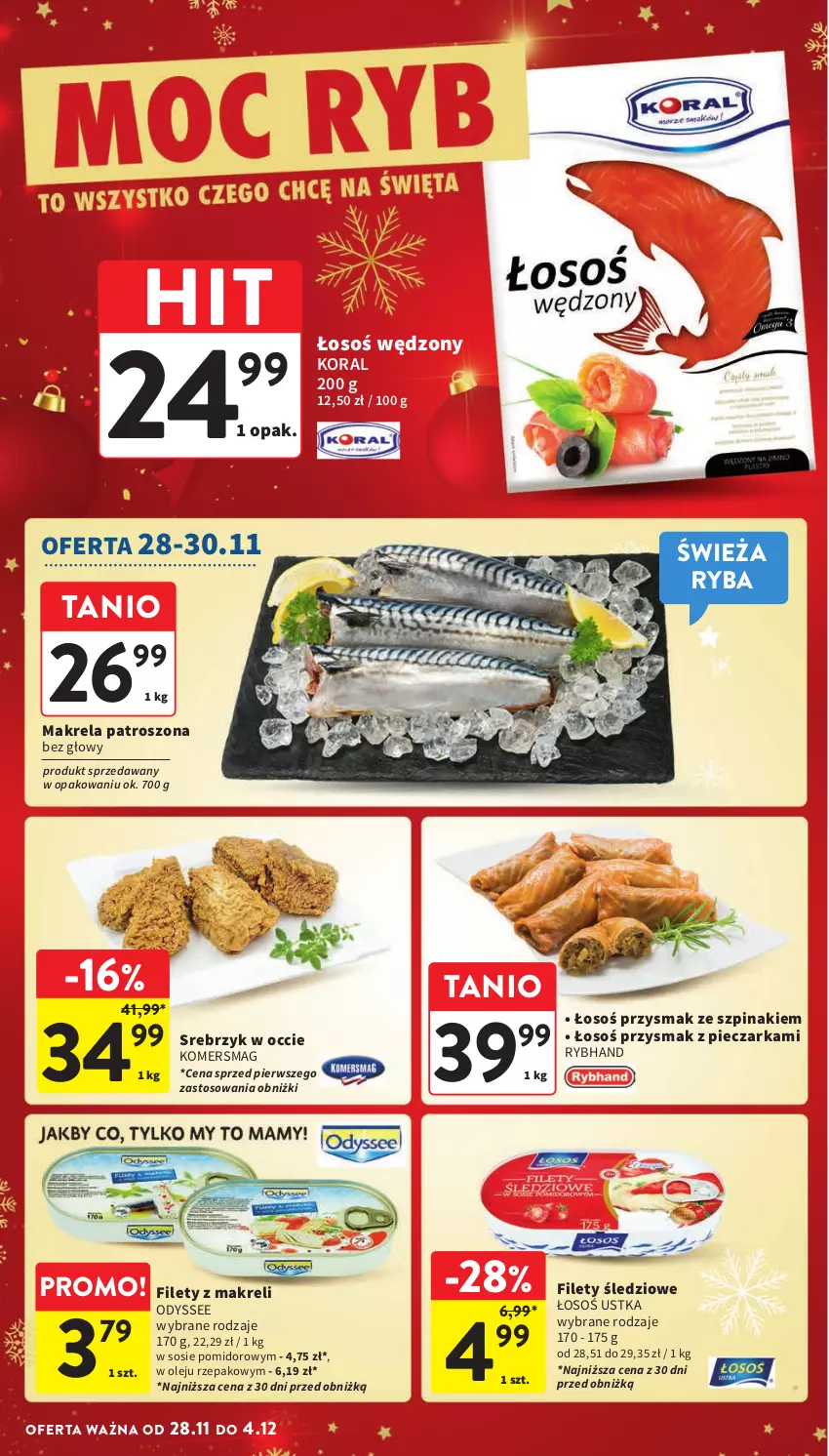 Gazetka promocyjna Intermarche - ważna 28.11 do 04.12.2024 - strona 30 - produkty: Olej, Piec, Pieczarka, Ryba, Sos, Szpinak