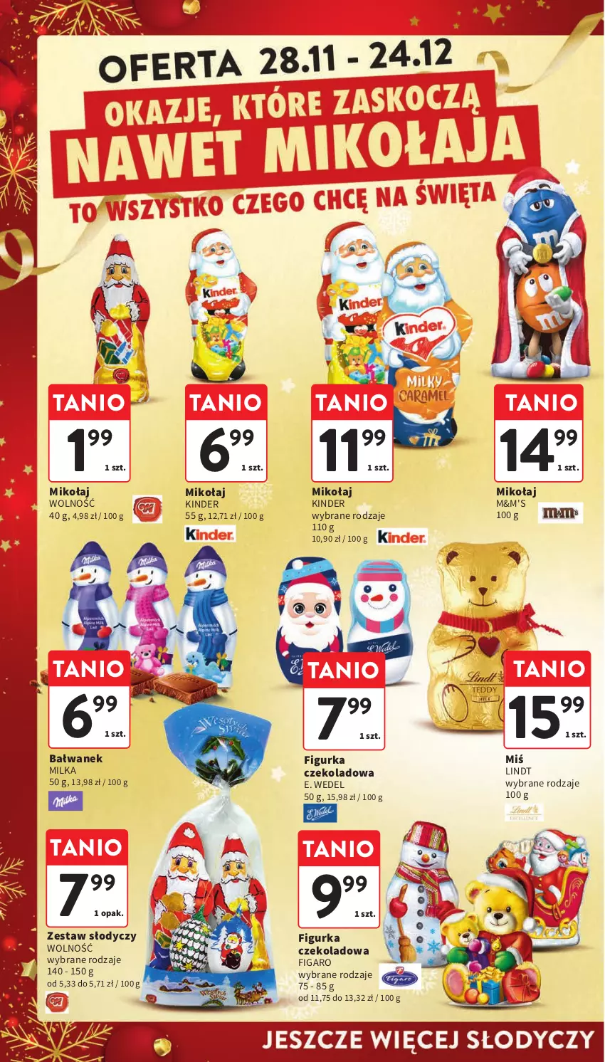 Gazetka promocyjna Intermarche - ważna 28.11 do 04.12.2024 - strona 4 - produkty: E. Wedel, Kinder, Lindt, Milka