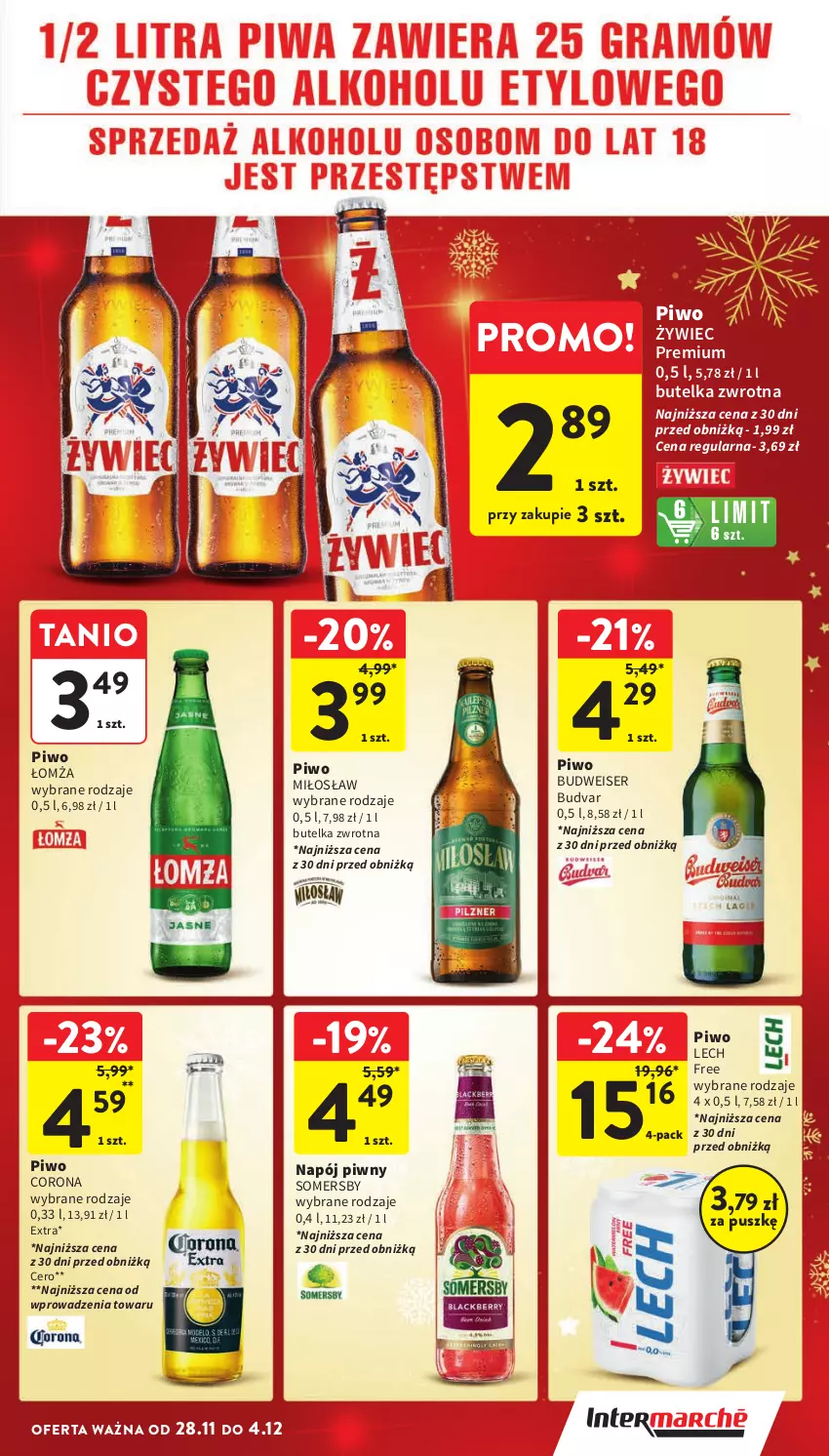 Gazetka promocyjna Intermarche - ważna 28.11 do 04.12.2024 - strona 41 - produkty: Napój, Piwo, Ser, Somersby