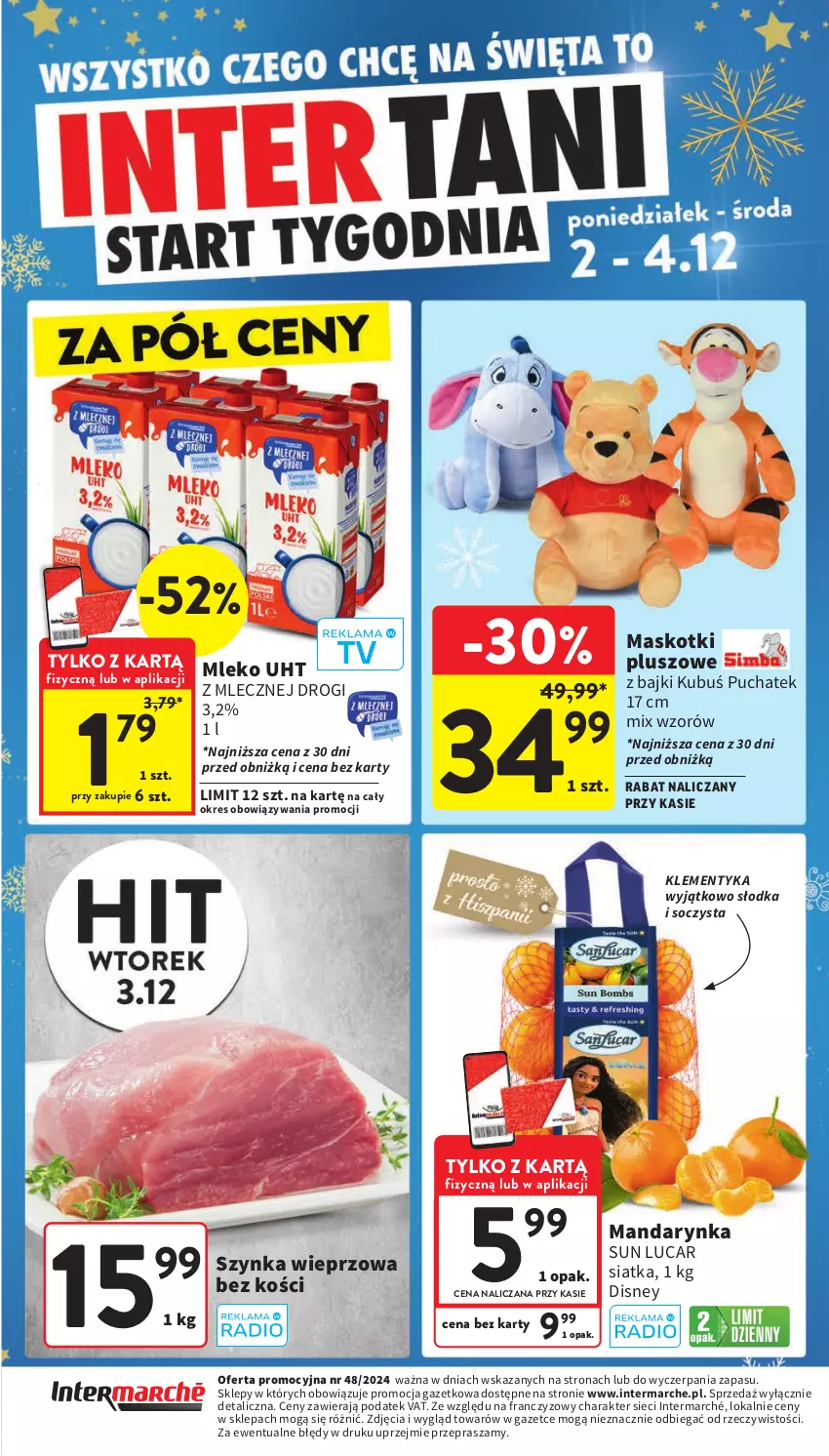 Gazetka promocyjna Intermarche - ważna 28.11 do 04.12.2024 - strona 48 - produkty: Disney, Kubuś, Mleko, Siatka, Szynka, Szynka wieprzowa