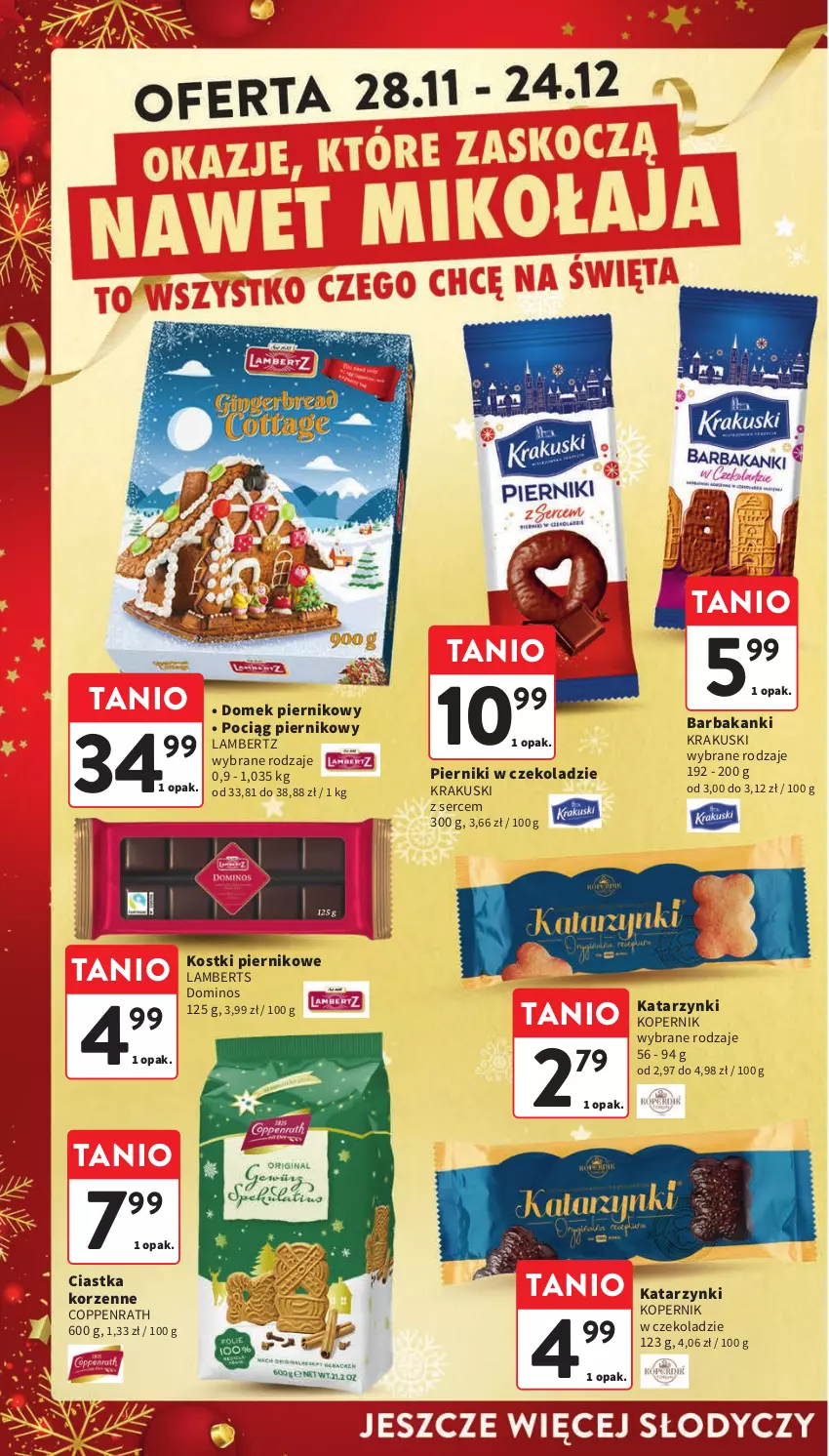 Gazetka promocyjna Intermarche - ważna 28.11 do 04.12.2024 - strona 6 - produkty: Ciastka, Krakus, Krakuski, Piernik, Pierniki w czekoladzie, Pociąg, Ser