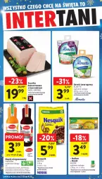 Gazetka promocyjna Intermarche - Gazetka - ważna od 04.12 do 04.12.2024 - strona 46 - produkty: Kurczak, Ser, Por, Nesquik, Madej Wróbel, Bulion, Szynka konserwowa, Lion, Szynka, Serek, Fortuna, Serek twarogowy, Rosół, Napój niegazowany, Napój, Almette, Knorr