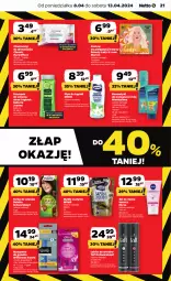 Gazetka promocyjna Netto - Od Poniedziałku - Gazetka - ważna od 13.04 do 13.04.2024 - strona 21 - produkty: Makijaż, Płyn do kąpieli, Palette, Nivelazione, Mydło w płynie, Pur, Dezodorant, Ogórek, Wilkinson Sword, Schwarzkopf, Kosmetyki do pielęgnacji, Taft, Joanna, Szynka, Cleanic, Chusteczki, Szampon, Lakier do włosów, Maszynka, Mydło, Maszynka do golenia, Nivea, Lakier, Farba do włosów, Fa