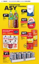 Gazetka promocyjna Netto - Od Poniedziałku - Gazetka - ważna od 13.04 do 13.04.2024 - strona 4 - produkty: Krakus, Ser, Cukier, Karma mokra dla kotów, Diamant, Mlekovita, Szynka konserwowa, Szynka, Tymbark, Gala, Napój, Mleko