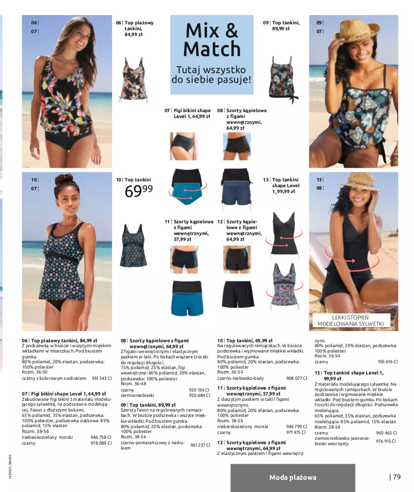 Gazetka promocyjna Bonprix - Nareszcie wiosna! - ważna 12.04 do 17.09.2021 - strona 81 - produkty: Bikini, Fa, Figi, Miseczka, Moda, Szorty, Top, Wkładki