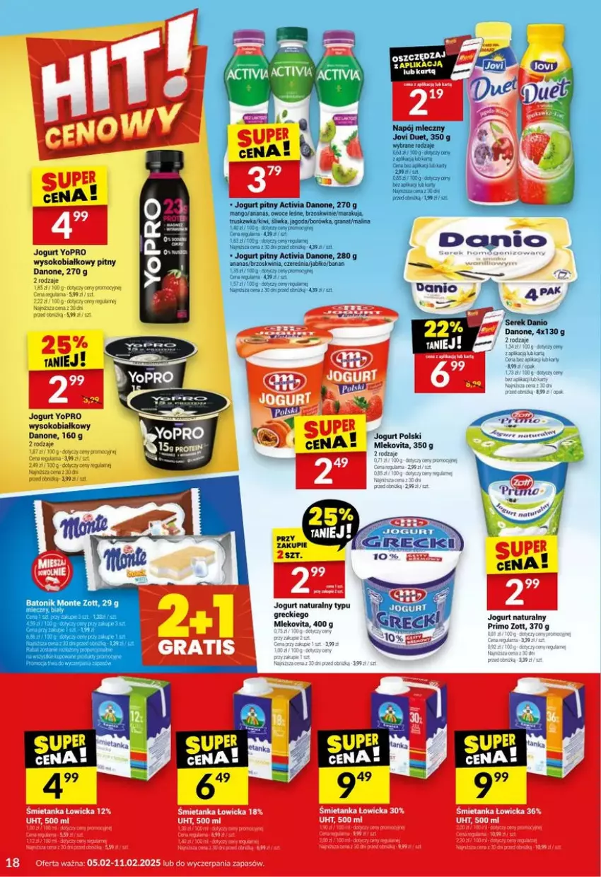 Gazetka promocyjna Twoj Market - ważna 05.02 do 11.02.2025 - strona 10 - produkty: Activia, Danone, Fa, Jogurt, Jogurt naturalny, Por, Sok, Zott