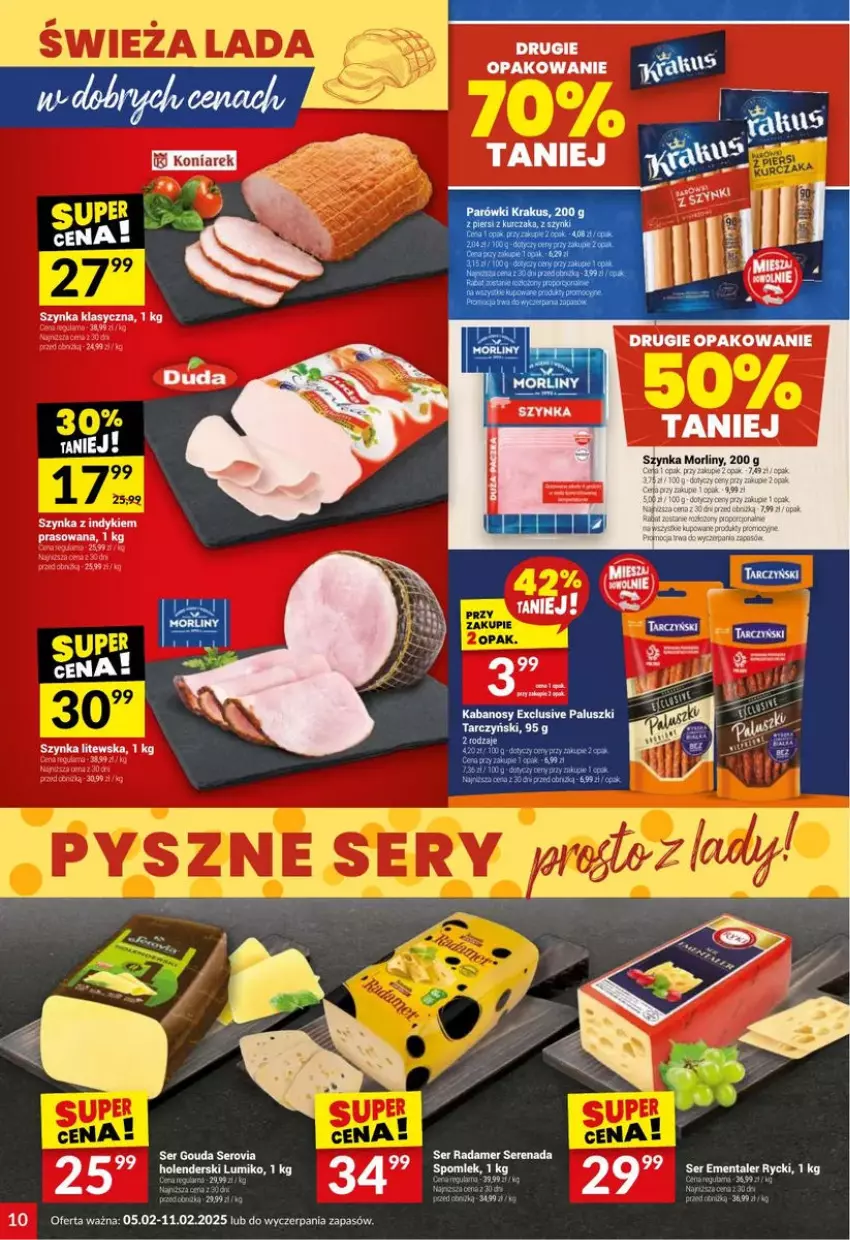 Gazetka promocyjna Twoj Market - ważna 05.02 do 11.02.2025 - strona 2 - produkty: Duda, Fa, Gouda, Gra, Morliny, Radamer, Ser, Szynka, Tera