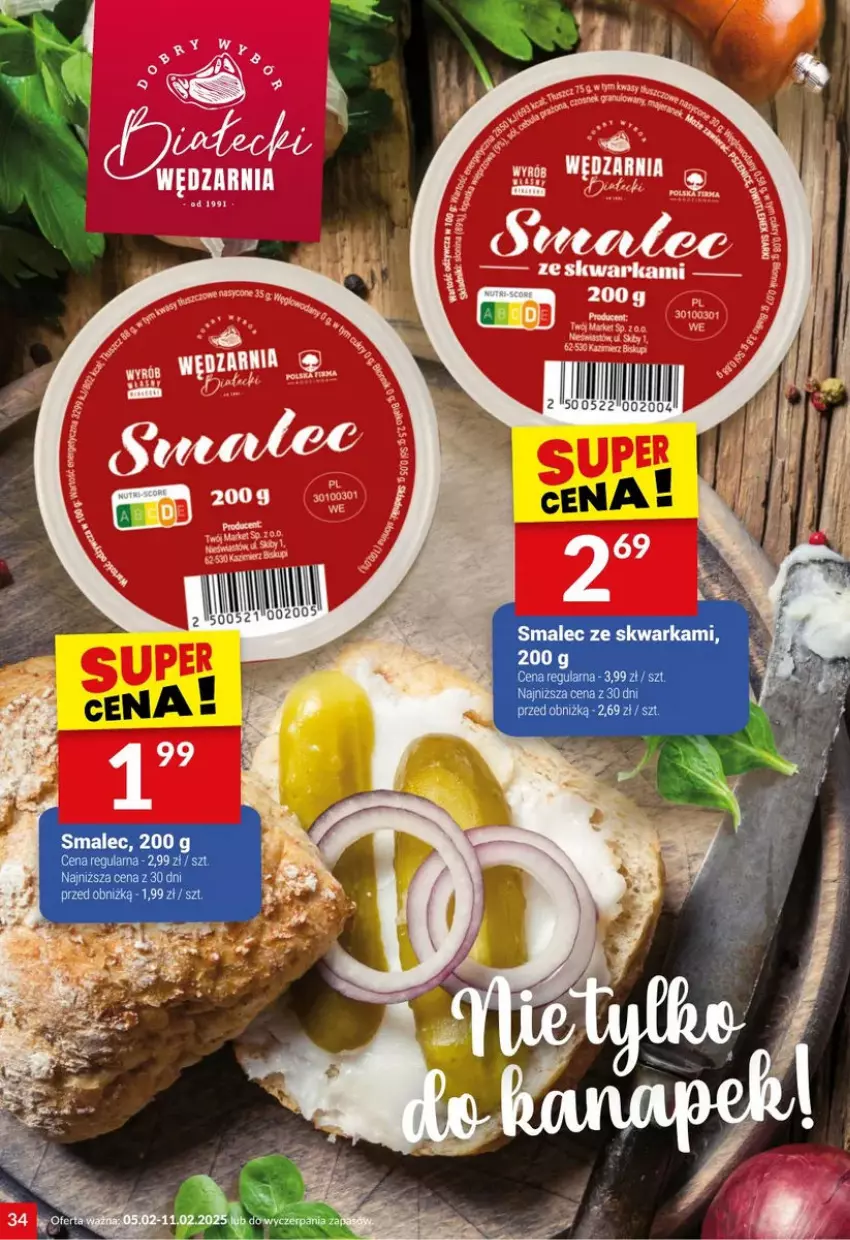 Gazetka promocyjna Twoj Market - ważna 05.02 do 11.02.2025 - strona 28 - produkty: Smalec, Warka