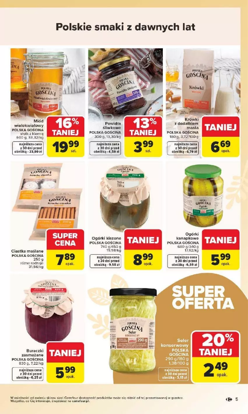 Gazetka promocyjna Carrefour - Gazetka Wielkanoc smakuje lepiej - ważna 16.03 do 04.04.2026 - strona 5 - produkty: Buraczki, Ciastka, Fa, Miód, Por