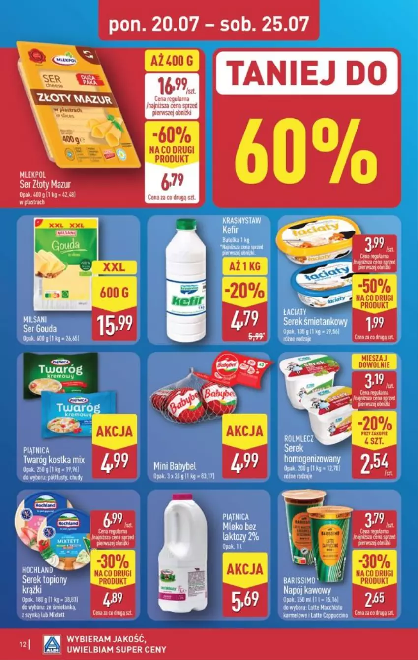 Gazetka promocyjna Aldi - Pełna oferta - ważna 20.07 do 25.07.2026 - strona 12 - produkty: Fa, Mleko, Napój, Piątnica, Twaróg