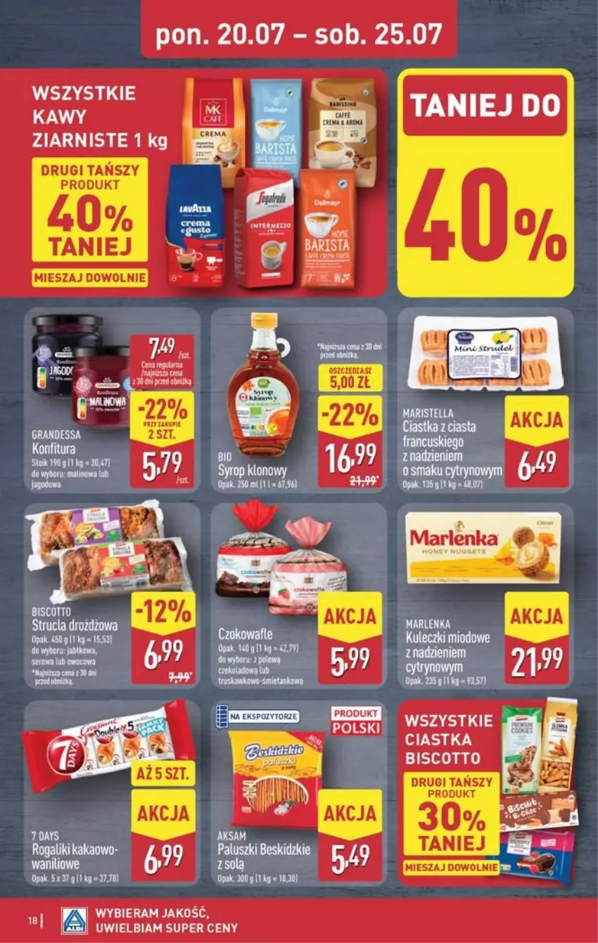 Gazetka promocyjna Aldi - Pełna oferta - ważna 20.07 do 25.07.2026 - strona 18 - produkty: 7 Days, Kakao, Konfitura, Rogal