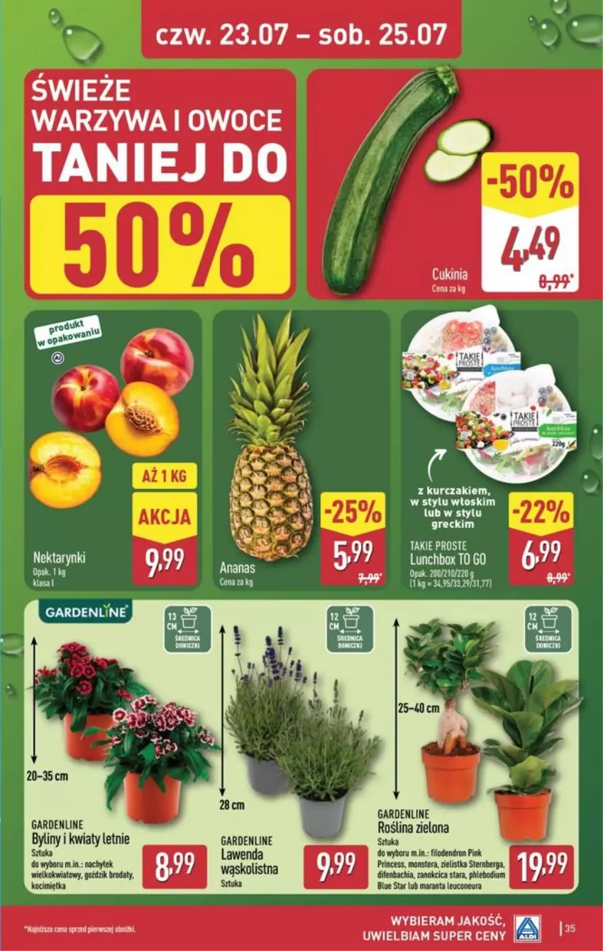 Gazetka promocyjna Aldi - Pełna oferta - ważna 20.07 do 25.07.2026 - strona 35 - produkty: Koc, Kurczak, Owoce, Warzywa