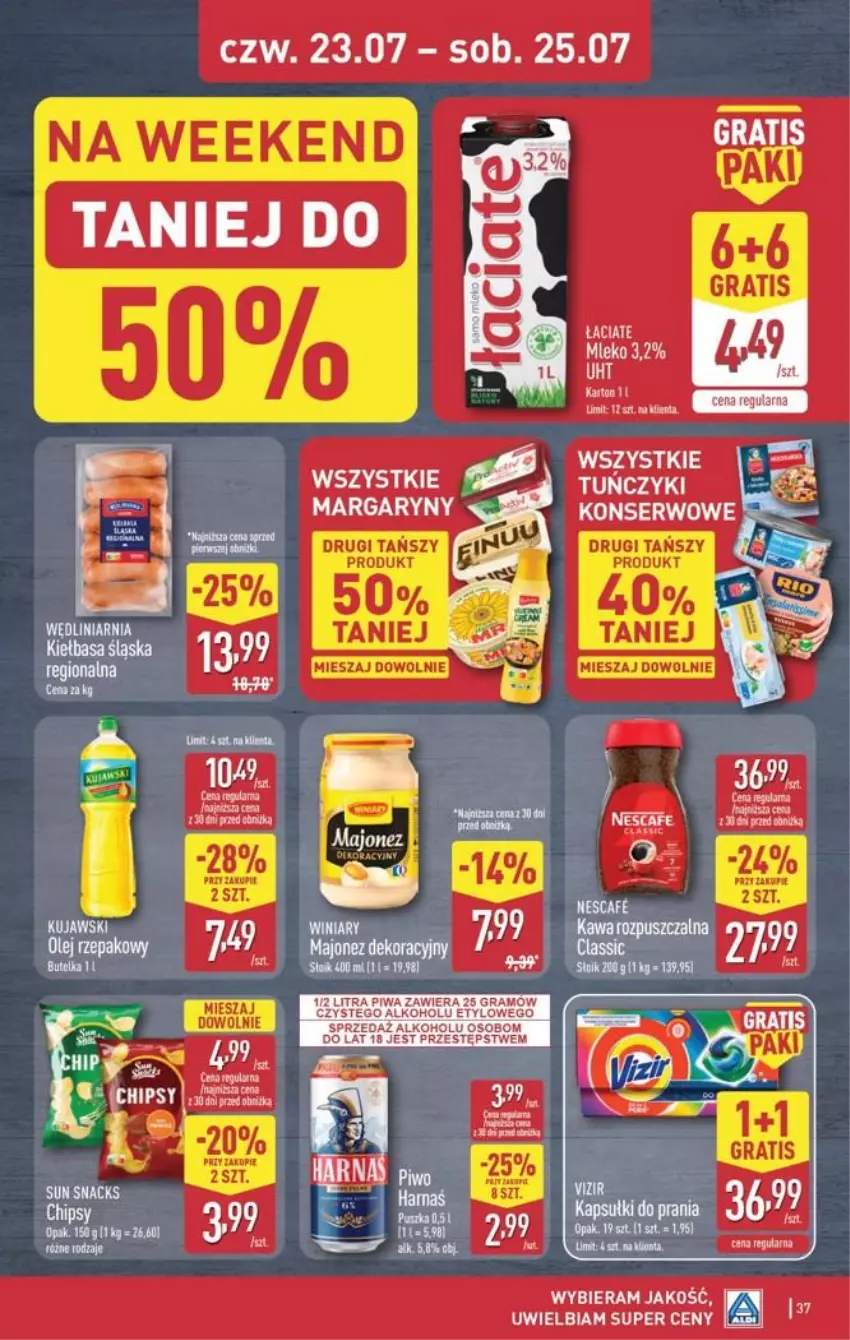 Gazetka promocyjna Aldi - Pełna oferta - ważna 20.07 do 25.07.2026 - strona 37 - produkty: Fa, Gra, Kosz, Mleko, Piwa, Tuńczyk