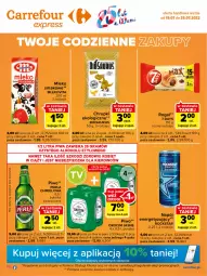 Gazetka promocyjna Carrefour - Gazetka Express - Gazetka - ważna od 25.07 do 25.07.2022 - strona 1 - produkty: Piwo, Koc, Gra, Mleko smakowe, Kosz, Mlekovita, Chrupki, Perła, Okocim, Mleko
