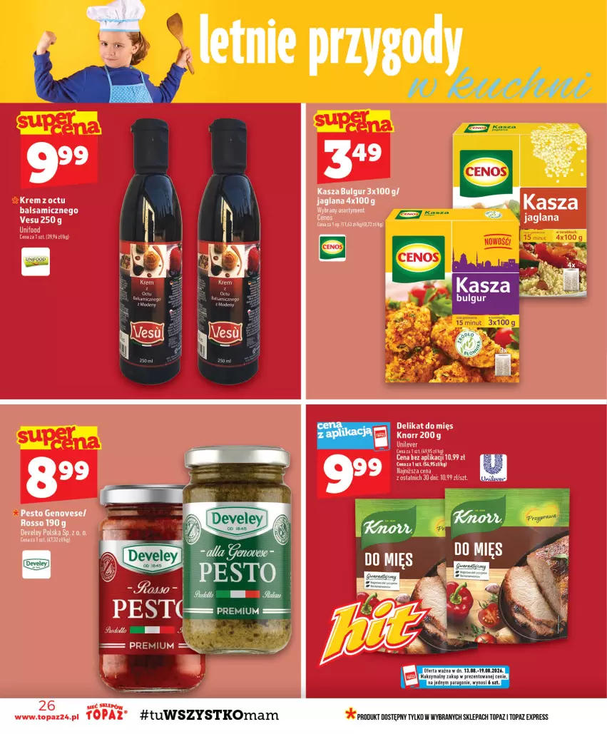 Gazetka promocyjna Topaz - Gazetka - ważna 13.08 do 19.08.2026 - strona 26 - produkty: Bulgur, Chia, Kasza, Knorr, LANA, LG, Top