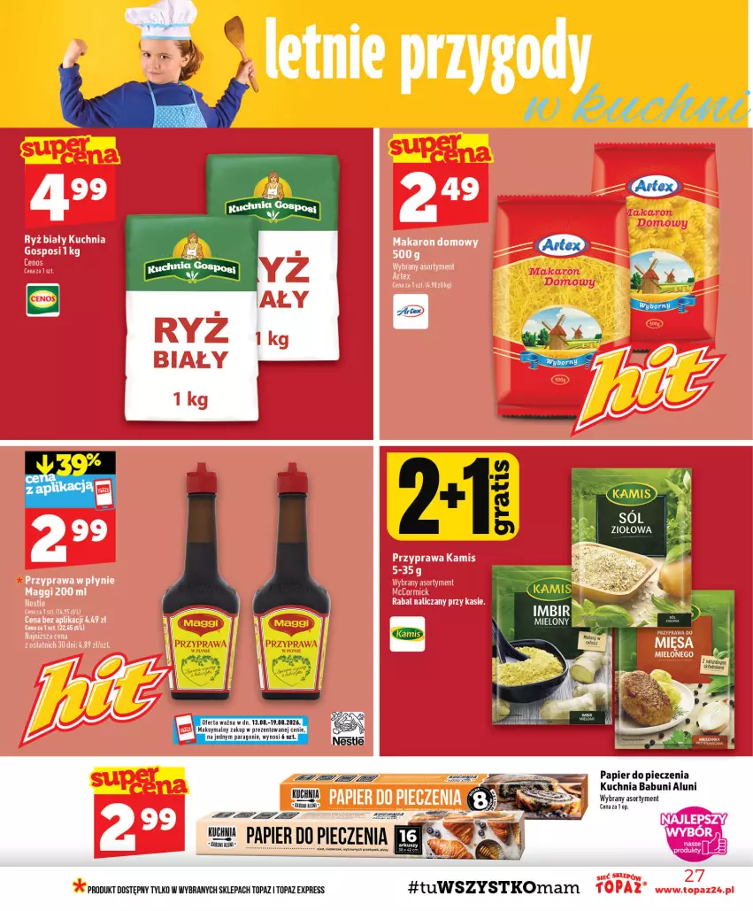 Gazetka promocyjna Topaz - Gazetka - ważna 13.08 do 19.08.2026 - strona 27 - produkty: Babuni, Kuchnia, Papier, Papier do pieczenia, Piec, Top