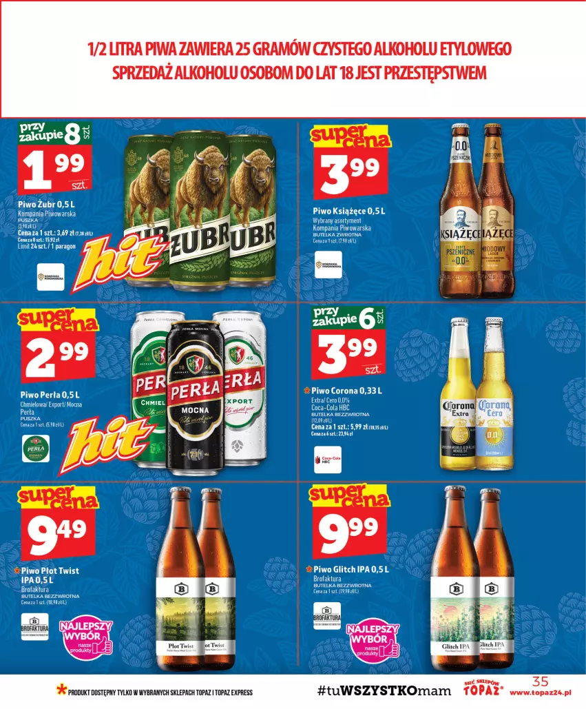 Gazetka promocyjna Topaz - Gazetka - ważna 13.08 do 19.08.2026 - strona 35 - produkty: Fa, Gra, Piwa, Top