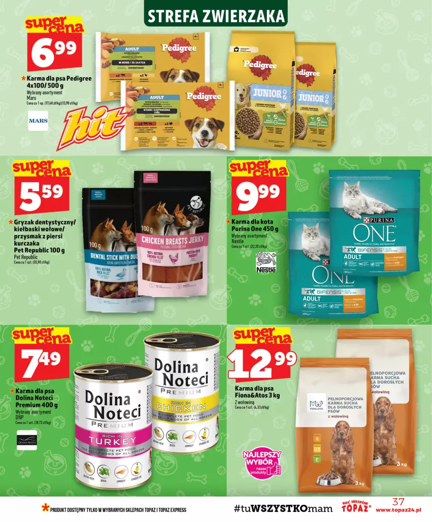Gazetka promocyjna Topaz - Gazetka - ważna 13.08 do 19.08.2026 - strona 37 - produkty: Fa, Gry, Pedigree, Por, Pur, Purina, Top