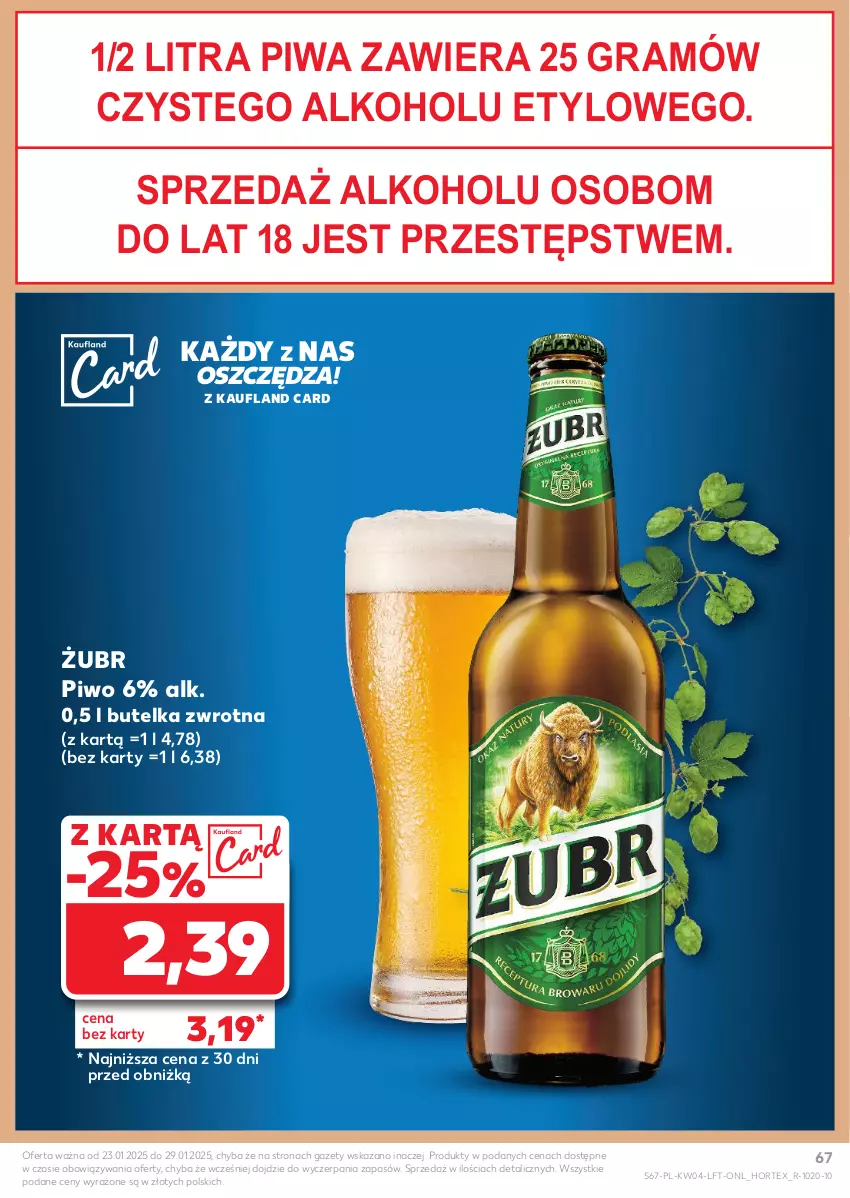 Gazetka promocyjna Kaufland - Gazetka tygodnia - ważna 23.01 do 29.01.2025 - strona 67 - produkty: Gra, Hortex, Piwa, Piwo