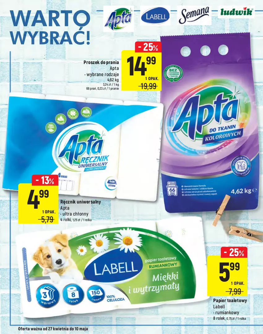 Gazetka promocyjna Intermarche - Warto wybrać - ważna 27.04 do 10.05.2021 - strona 18 - produkty: Bell, Do mycia naczyń, Ludwik, Mleczko, Papier, Papier toaletowy, Płyn do mycia, Płyn do mycia naczyń, Płyn do płukania, Płyn do wc, Proszek do prania, Ręcznik, Rolki, Rum, Tablet, Tabletki do zmywarki, Zmywarki