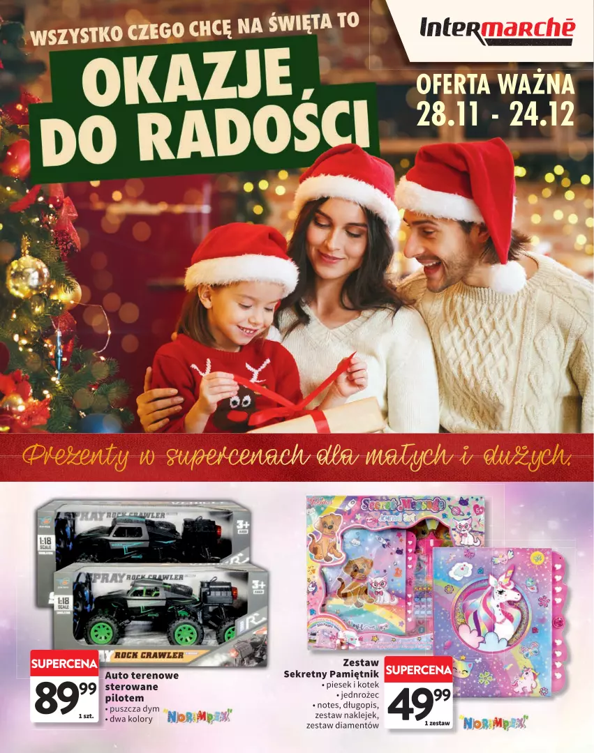 Gazetka promocyjna Intermarche - ważna 28.11 do 24.12.2024 - strona 1 - produkty: Długopis, Klej, Kotek, Kret, Pamiętnik