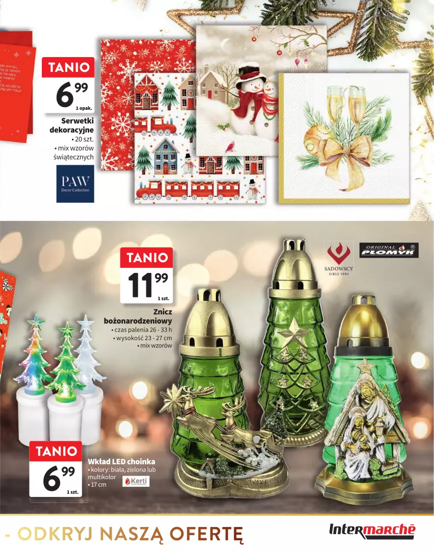 Gazetka promocyjna Intermarche - ważna 28.11 do 24.12.2024 - strona 23 - produkty: Gin, Ser, Serwetki, Sok, Znicz