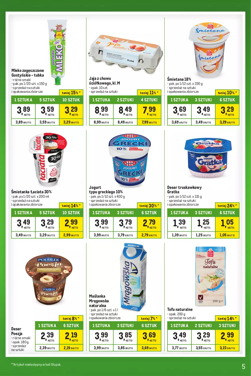 Gazetka promocyjna Makro - Kupujesz więcej płacisz mniej - ważna 31.10 do 27.11.2023 - strona 5 - produkty: Deser, Gra, Jaja, Jogurt, Maślanka, Mleko, Mleko zagęszczone, Ser, Tofu
