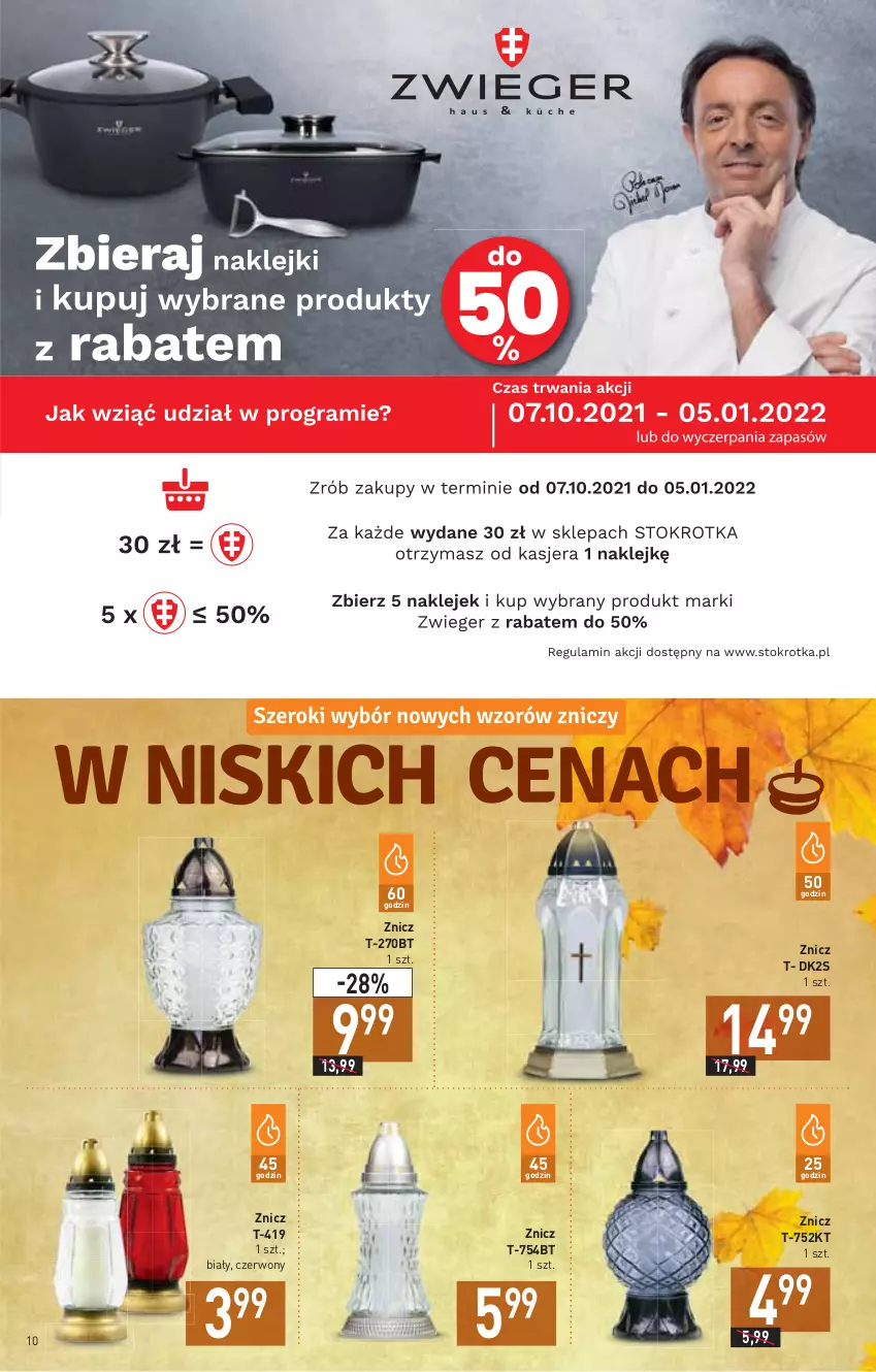 Gazetka promocyjna Stokrotka - Market - ważna 14.10 do 20.10.2021 - strona 10 - produkty: K2, Znicz