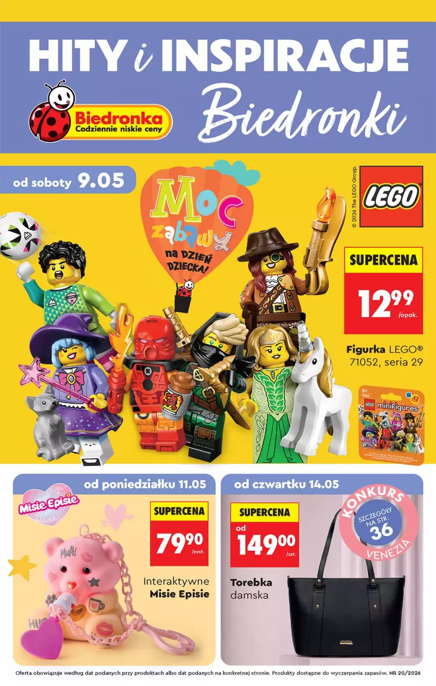 Gazetka promocyjna Biedronka - Okazje Tygodnia - ważna 09.05 do 23.05.2026 - strona 1 - produkty: Fa, Kret, LEGO, Ser, Tera, Torebka