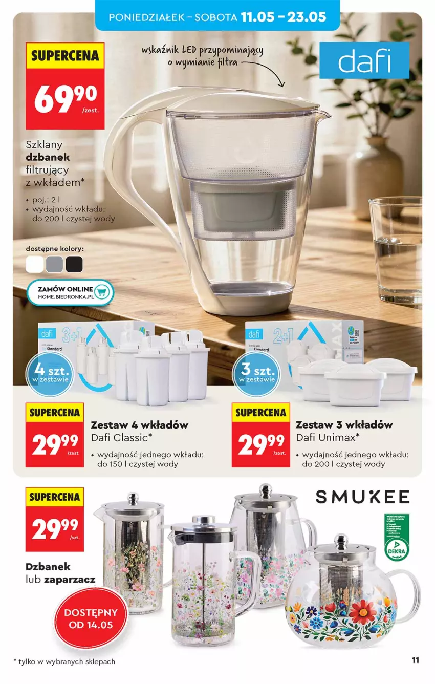 Gazetka promocyjna Biedronka - Okazje Tygodnia - ważna 09.05 do 23.05.2026 - strona 11 - produkty: Dzbanek, Zaparzacz