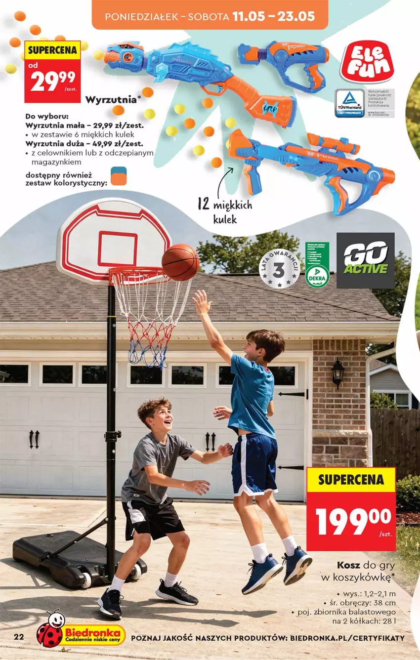 Gazetka promocyjna Biedronka - Okazje Tygodnia - ważna 09.05 do 23.05.2026 - strona 22 - produkty: Gry, Kosz, Wyrzutnia