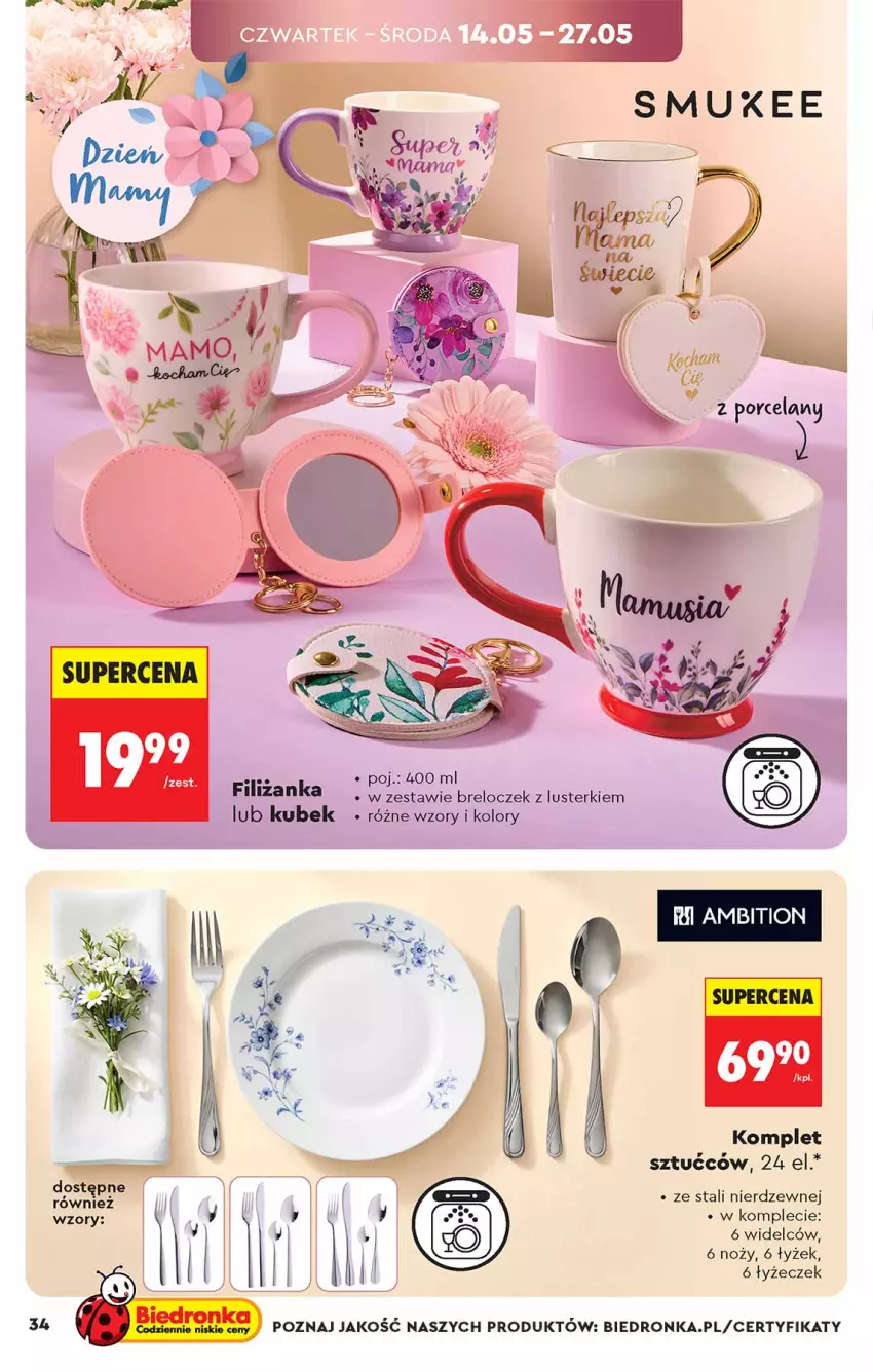 Gazetka promocyjna Biedronka - Okazje Tygodnia - ważna 09.05 do 23.05.2026 - strona 34 - produkty: Breloczek, Kubek, Noż