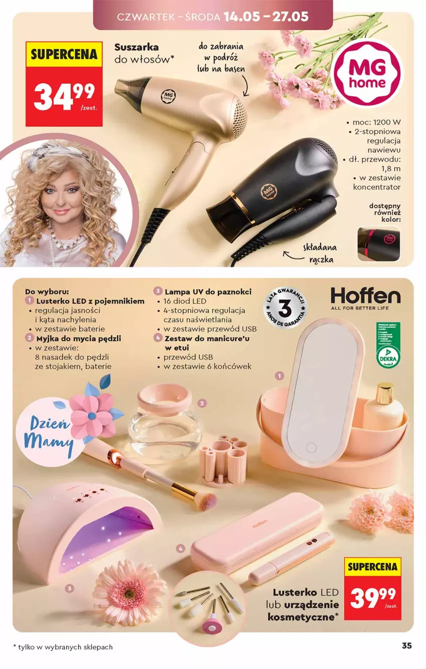 Gazetka promocyjna Biedronka - Okazje Tygodnia - ważna 09.05 do 23.05.2026 - strona 35 - produkty: Lampa, Pojemnik, Przewód, Stojak, Suszarka, Top