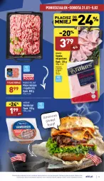 Gazetka promocyjna Aldi - Katalog spożywczy - Gazetka - ważna od 05.02 do 05.02.2022 - strona 13 - produkty: Mięso mielone, Krakus, Por, Hamburger, Mięsne specjały, Tera, Szynka, Burger, Sport, Morliny, Mięso