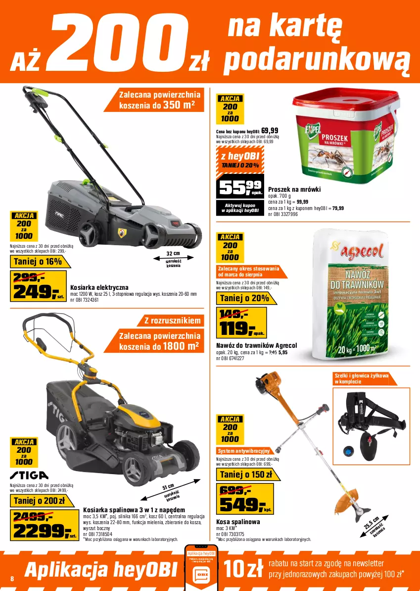 Gazetka promocyjna Obi - Gazetka OBI - ważna 22.04 do 05.05.2026 - strona 8 - produkty: Bateria, Bateria kuchenna, Dywan, Dzbanek, Dzbanek filtrujący, Gra, Kosiarka, Kosz, Kuchnia, Nawóz, Sok, Syfon, Top, Wkład filtrujący, Zlew