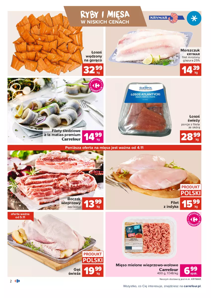 Gazetka promocyjna Carrefour - Gazetka Głosuj na produkty - ważna 16.10 do 01.11.2021 - strona 2 - produkty: Boczek, Boczek wieprzowy, Glazura, Lazur, Mięso, Mięso mielone, Por