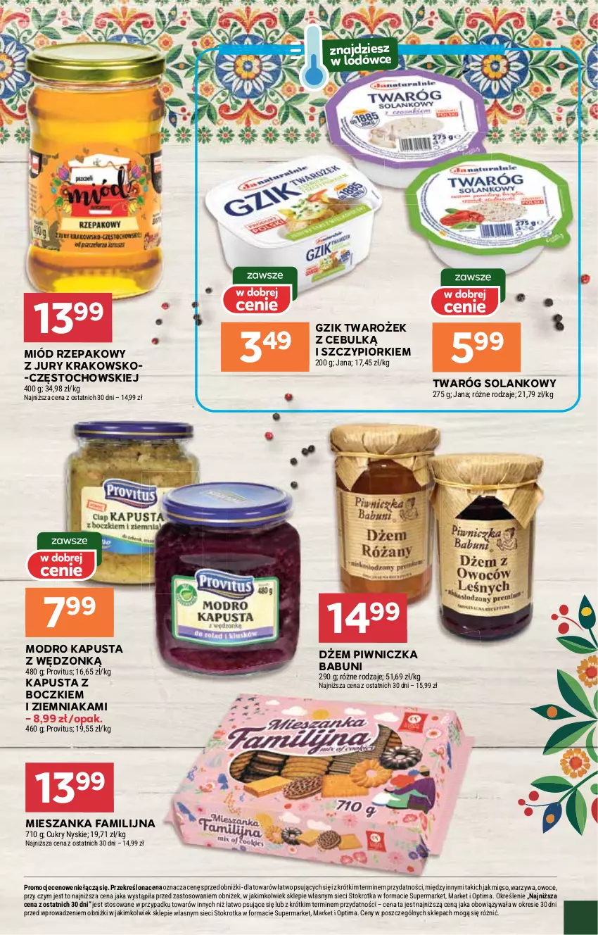 Gazetka promocyjna Stokrotka - Supermarket - ważna 26.03 do 01.04.2026 - strona 32 - produkty: Babuni, Dżem, Fa, Mięso, Miód, Optima, Owoce, Solan, Twaróg, Warzywa